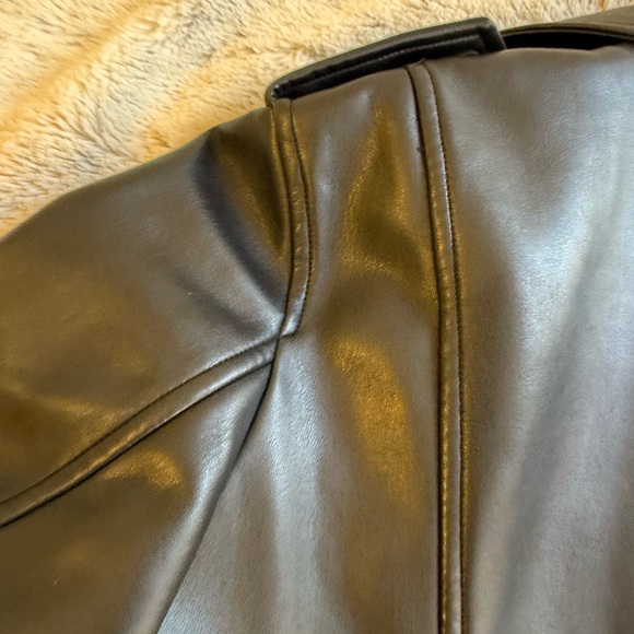 Zara Oversized Black Leather Jacket - Picture 12 of 12